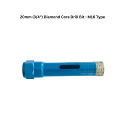 20mm (3/4") Diamond Core Drill Bit - M16 Type 20mm (3/4") Diamond Core Drill Bit - M16 Type
